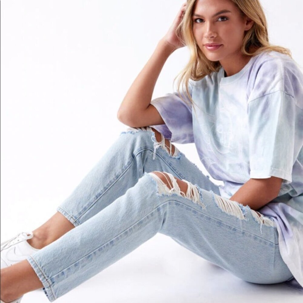 PacSun Mom Jeans Ripped and Destroyed 28 - Picture 3 of 14